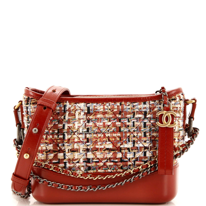 Chanel Gabrielle Hobo Quilted Tweed And