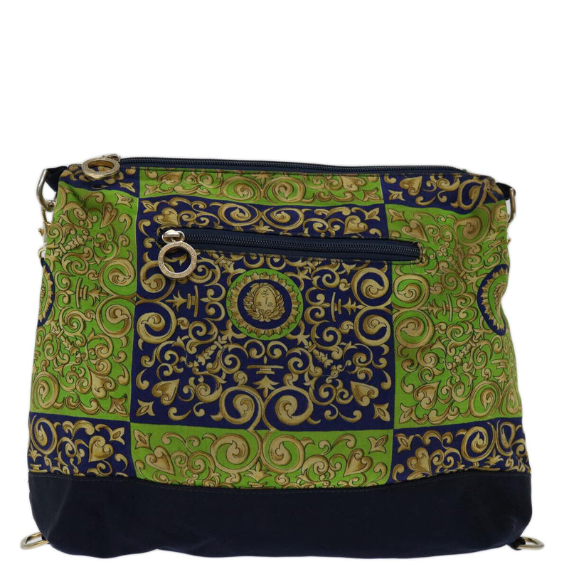 Gianni Versace Shoulder Bag Canvas Navy