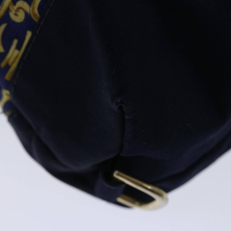 Gianni Versace Shoulder Bag Canvas Navy