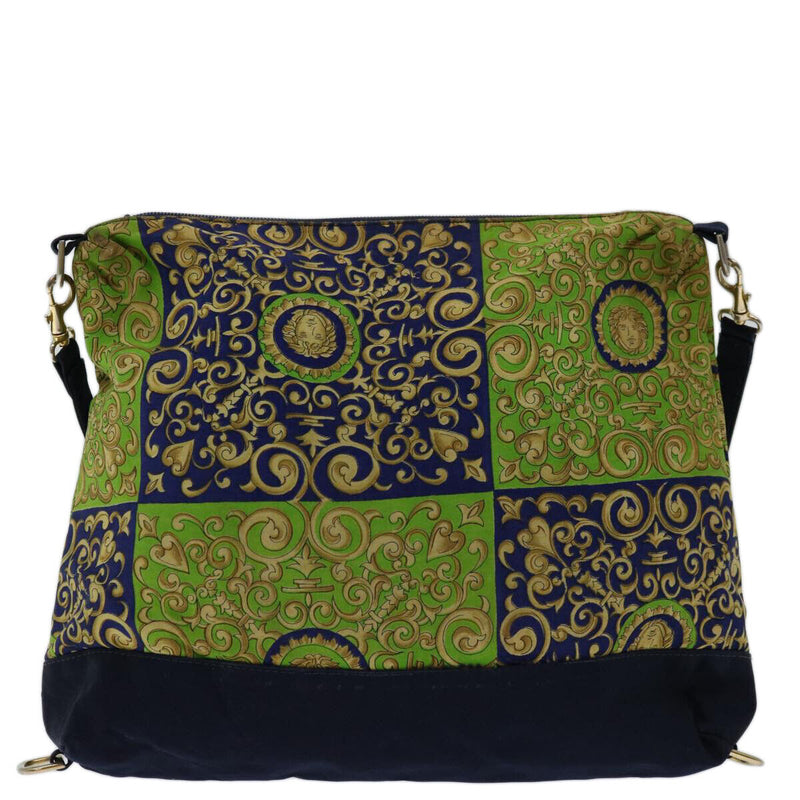 Gianni Versace Shoulder Bag Canvas Navy