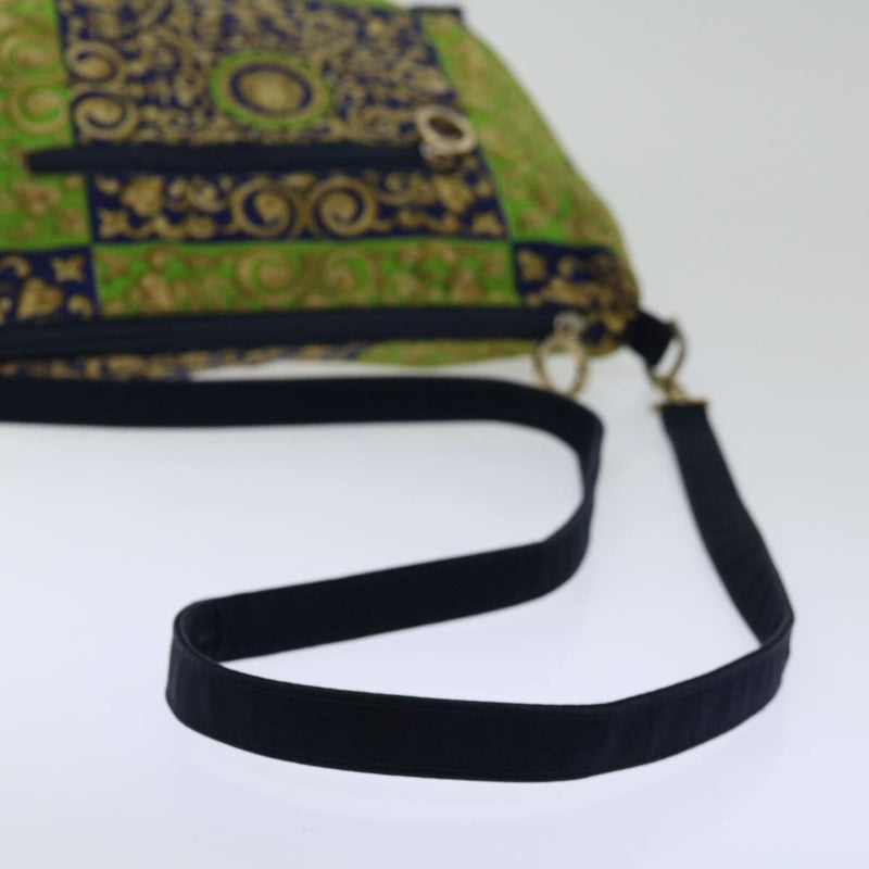 Gianni Versace Shoulder Bag Canvas Navy