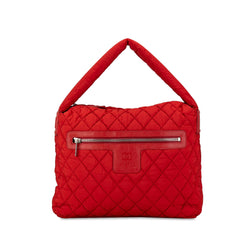 Chanel Quilted Coco Cocoon Hobo Red