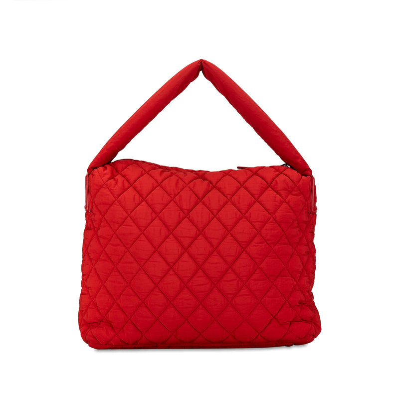 Chanel Quilted Coco Cocoon Hobo Red