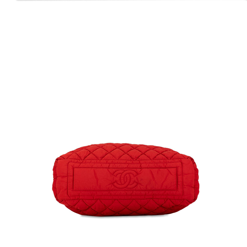 Chanel Quilted Coco Cocoon Hobo Red