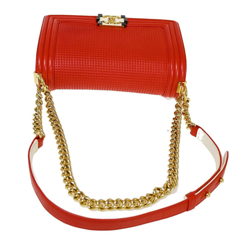 Chanel Boy Cc Logo Waffle Chain Shoulder