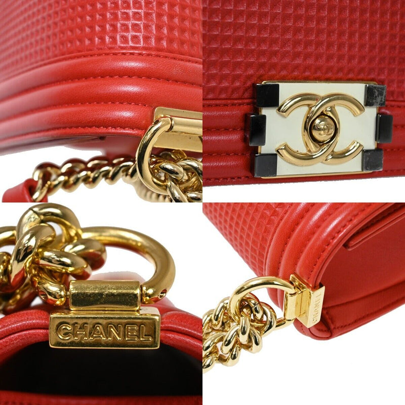 Chanel Boy Cc Logo Waffle Chain Shoulder