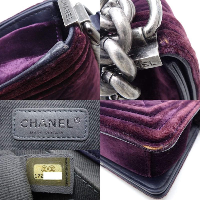 Chanel Shoulder Bag Boy Velor