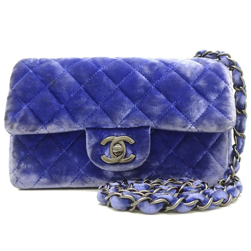 Chanel Shoulder Bag Mini Matelasse Velor