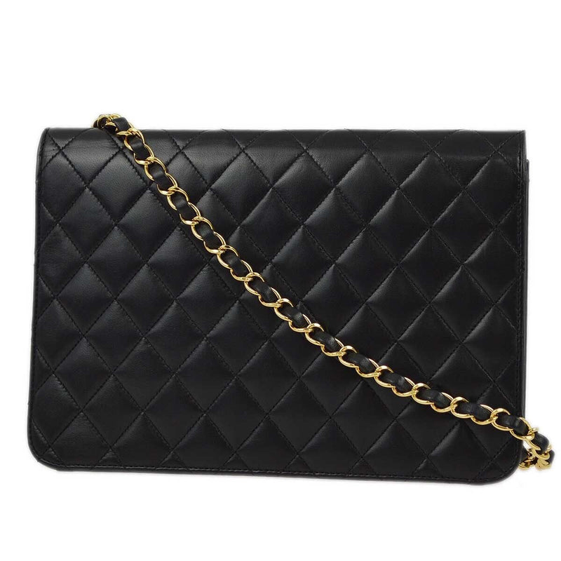 Chanel Black Lambskin Turnlock Medium