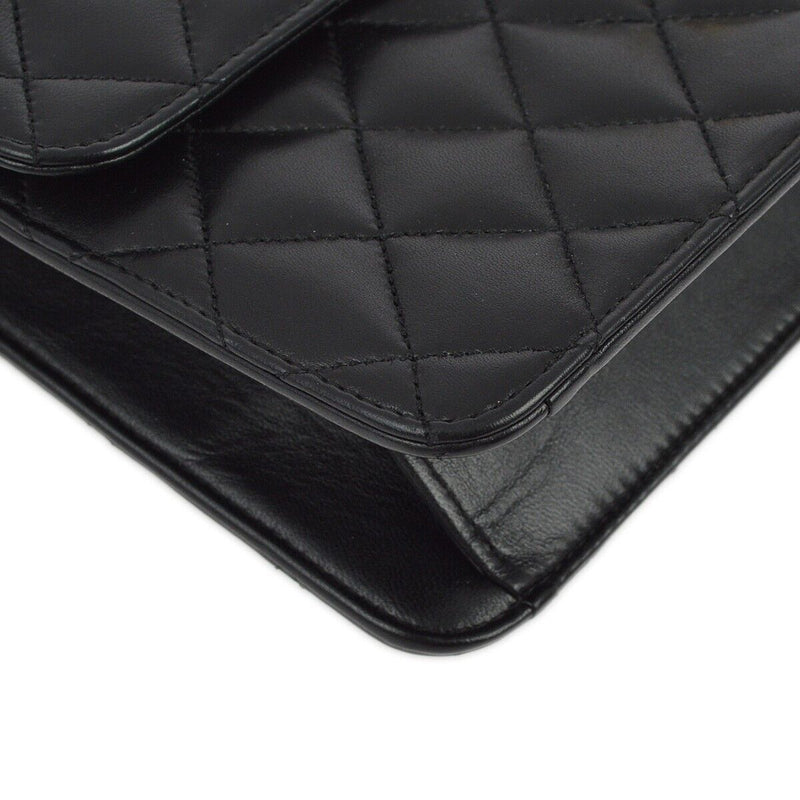 Chanel Black Lambskin Turnlock Medium