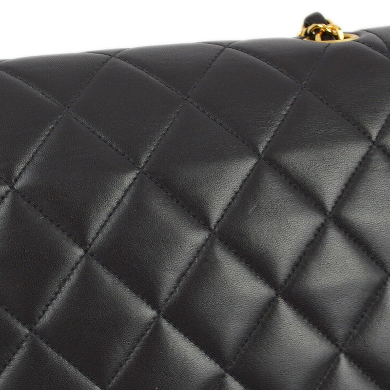 Chanel Black Lambskin Medium Diana