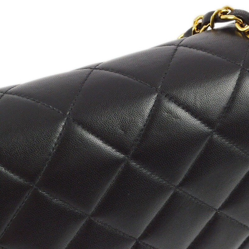 Chanel Black Lambskin Medium Diana