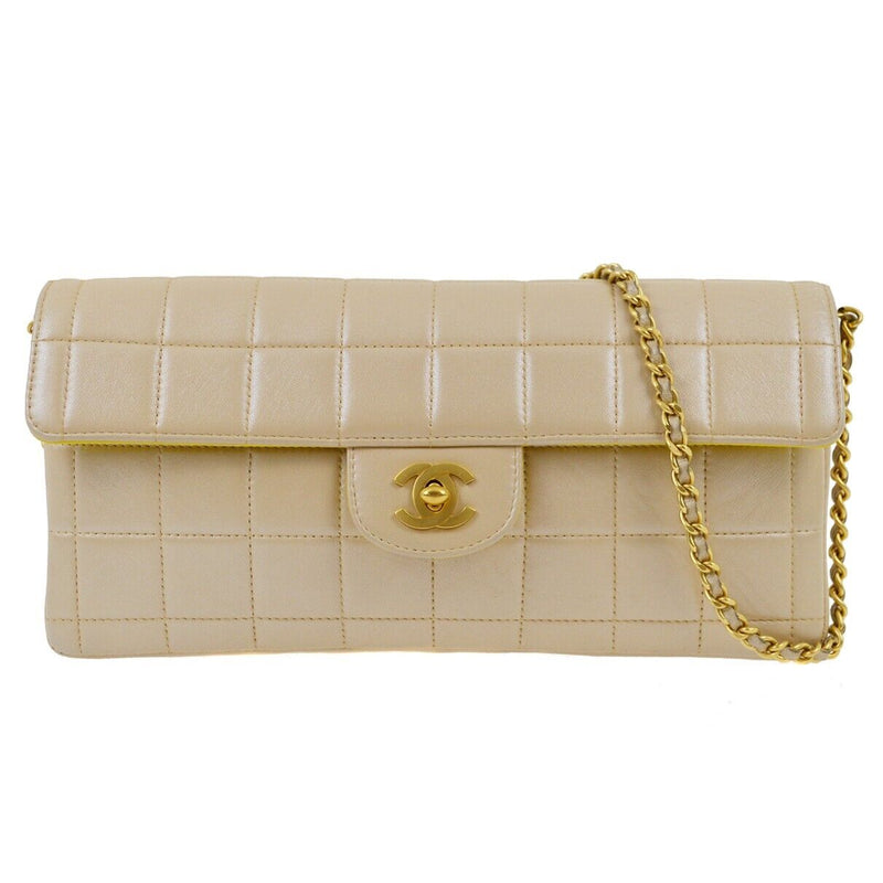 Chanel Metallic Beige Lambskin East West