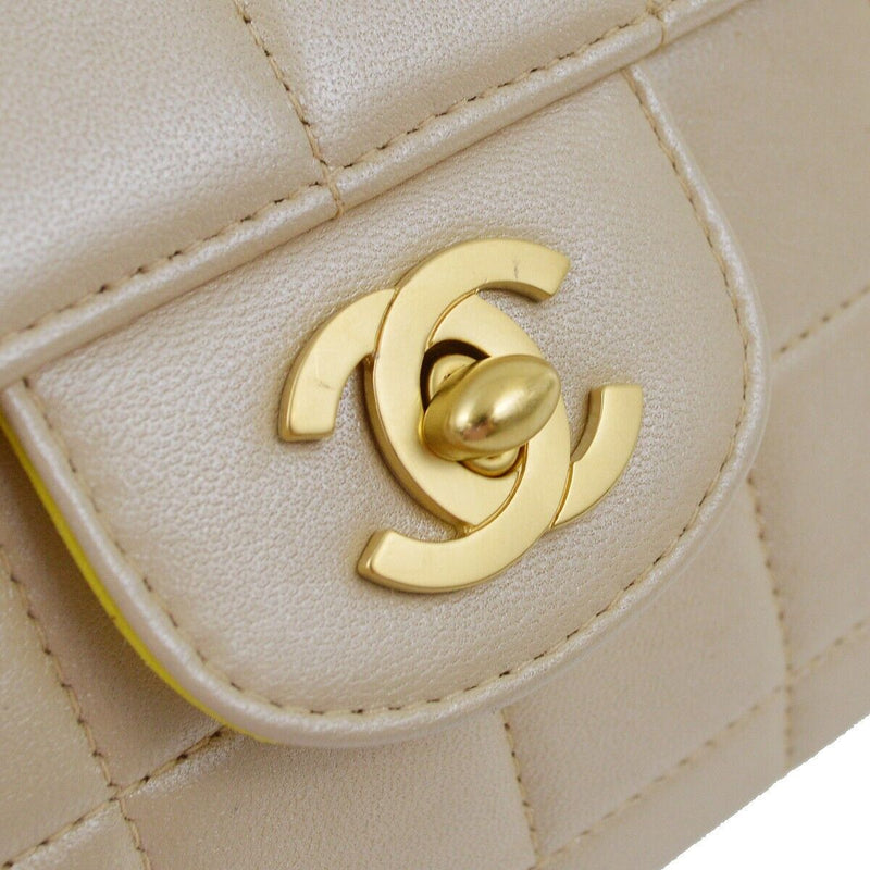 Chanel Metallic Beige Lambskin East West