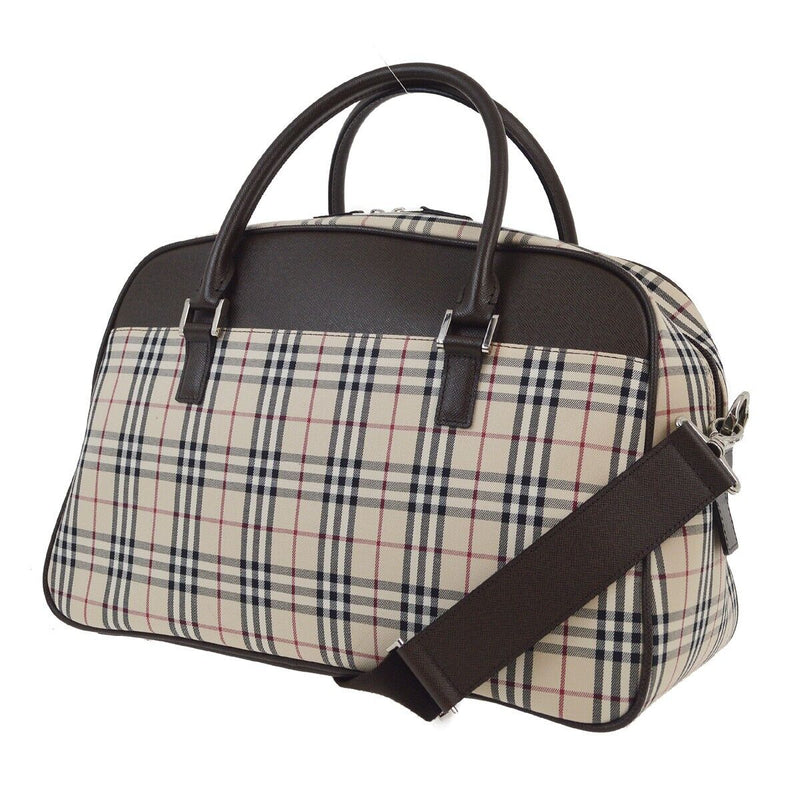 Burberry Beige Brown Check 2Way Duffle