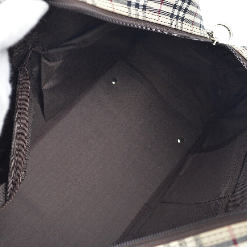 Burberry Beige Brown Check 2Way Duffle