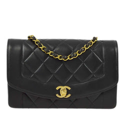 Chanel Black Lambskin Small Diana