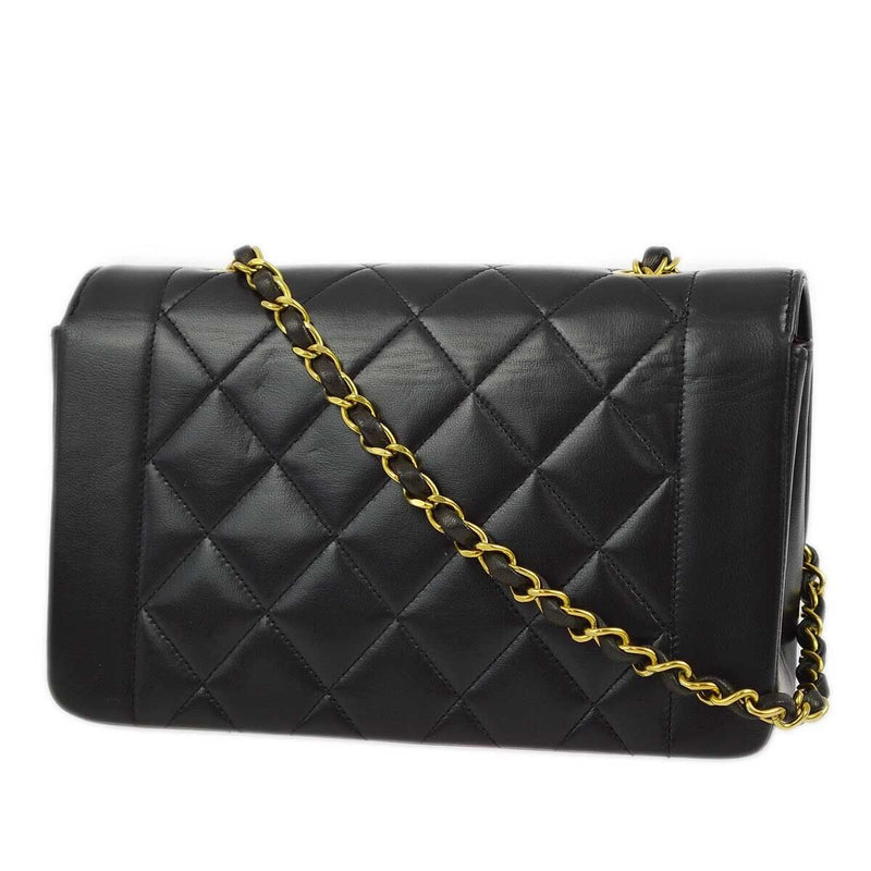 Chanel Black Lambskin Small Diana