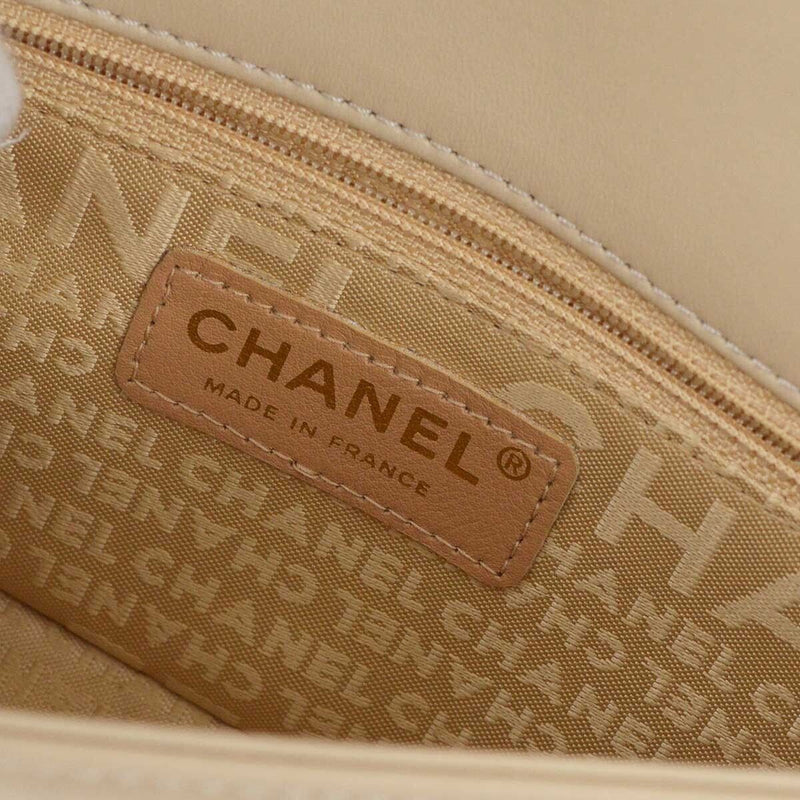 Chanel Beige Lambskin Choco Bar Shoulder