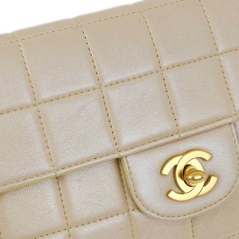 Chanel Metallic Beige Lambskin East West