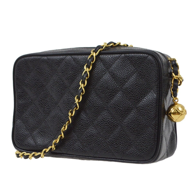 Chanel Black Caviar Skin Camera Bag Mini