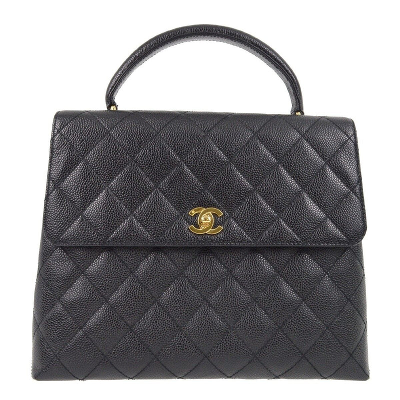 Chanel Black Caviar Skin Top Handle