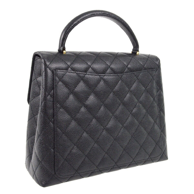 Chanel Black Caviar Skin Top Handle