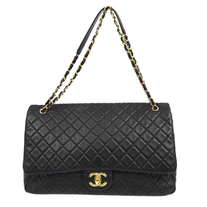 Chanel Black Calfskin Xxl Single Flap