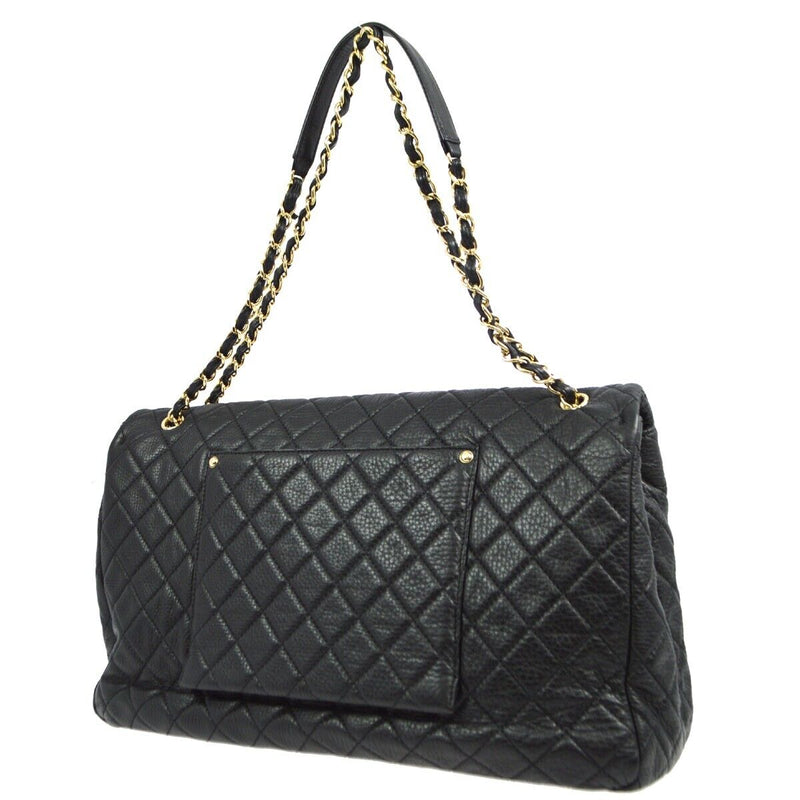 Chanel Black Calfskin Xxl Single Flap