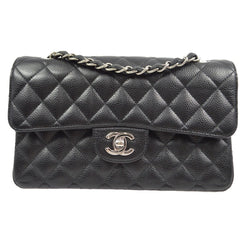 Chanel Black Caviar Small Classic Double