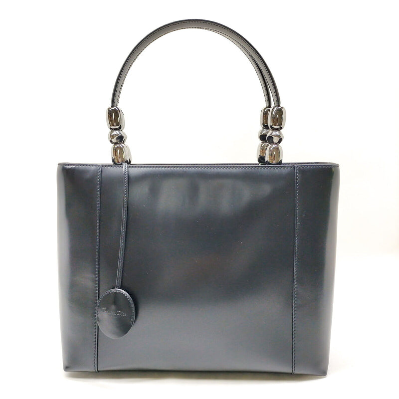 Christian Dior Hand Bag Black Leather
