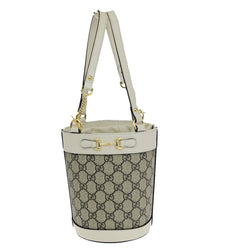 Gucci Logo Horsebit Gg Pattern Bucket