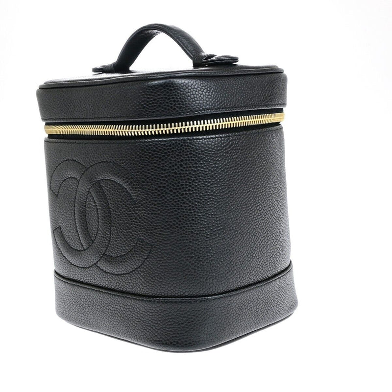 Chanel Cc Logo Vanity Hand Bag Caviar