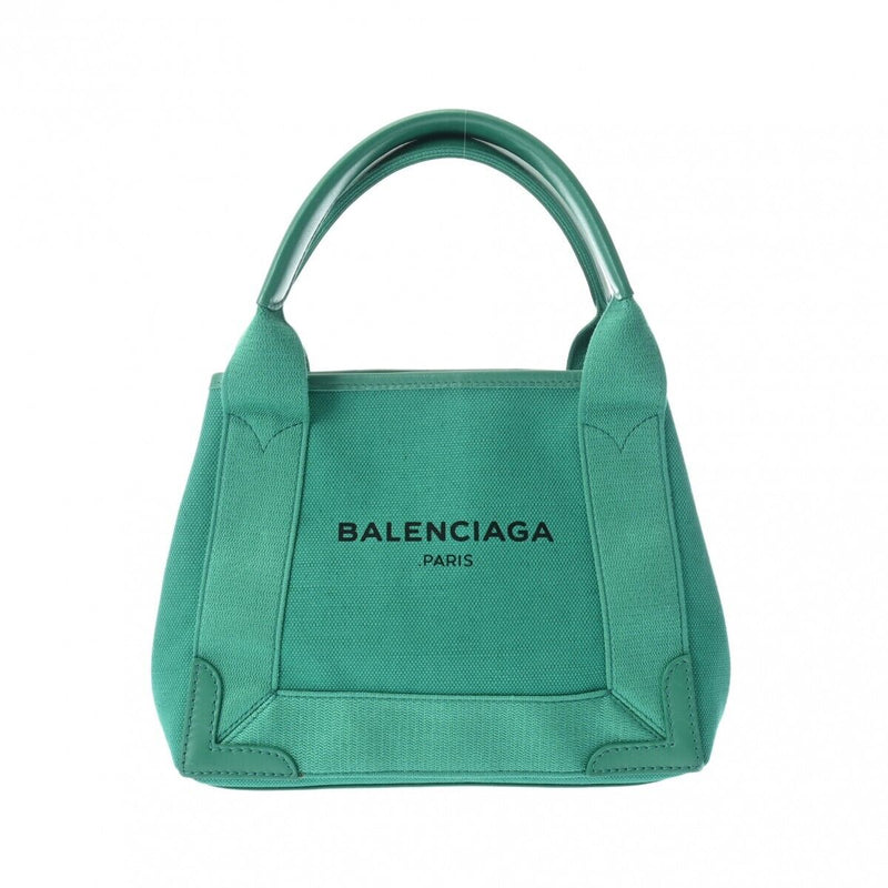 Balenciaga Navy Kabas Xs 2Way Green Hand