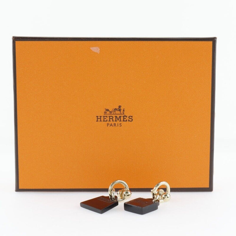 Hermes Amulet Piercing Brown Buffalo