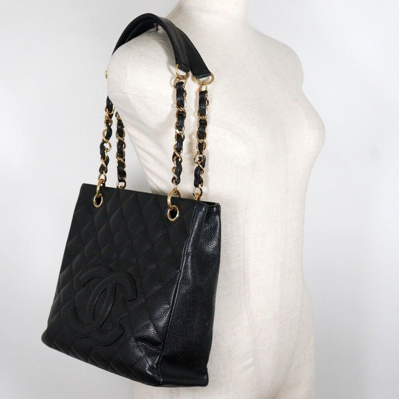 Chanel Pst Chain Tote Shoulder Bag