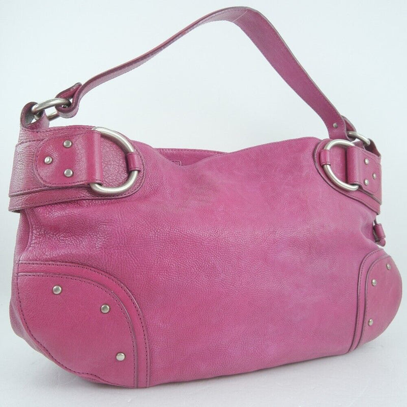 Bally Shoulder Bag Pink Calfskin Women