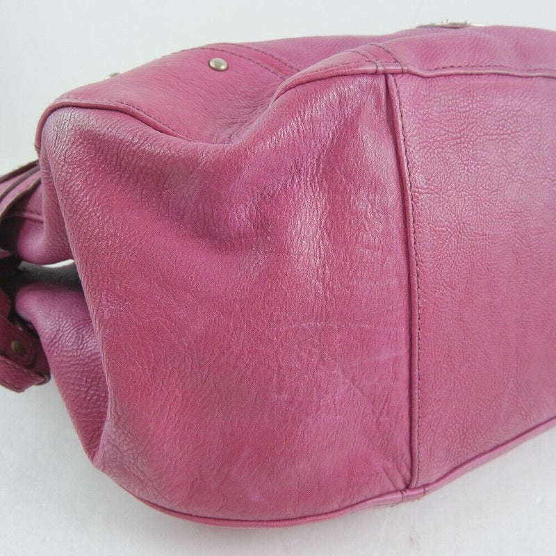 Bally Shoulder Bag Pink Calfskin Women