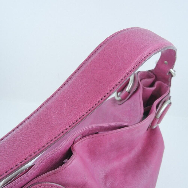 Bally Shoulder Bag Pink Calfskin Women