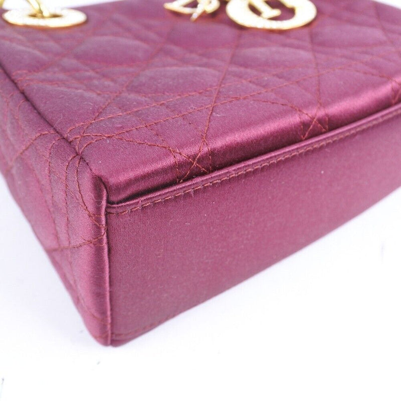 Dior Lady Handbag Mini Bag Bordeaux/Gold