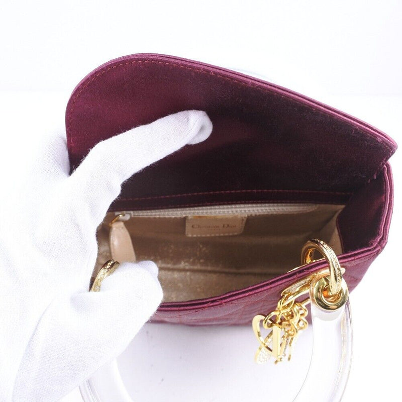 Dior Lady Handbag Mini Bag Bordeaux/Gold