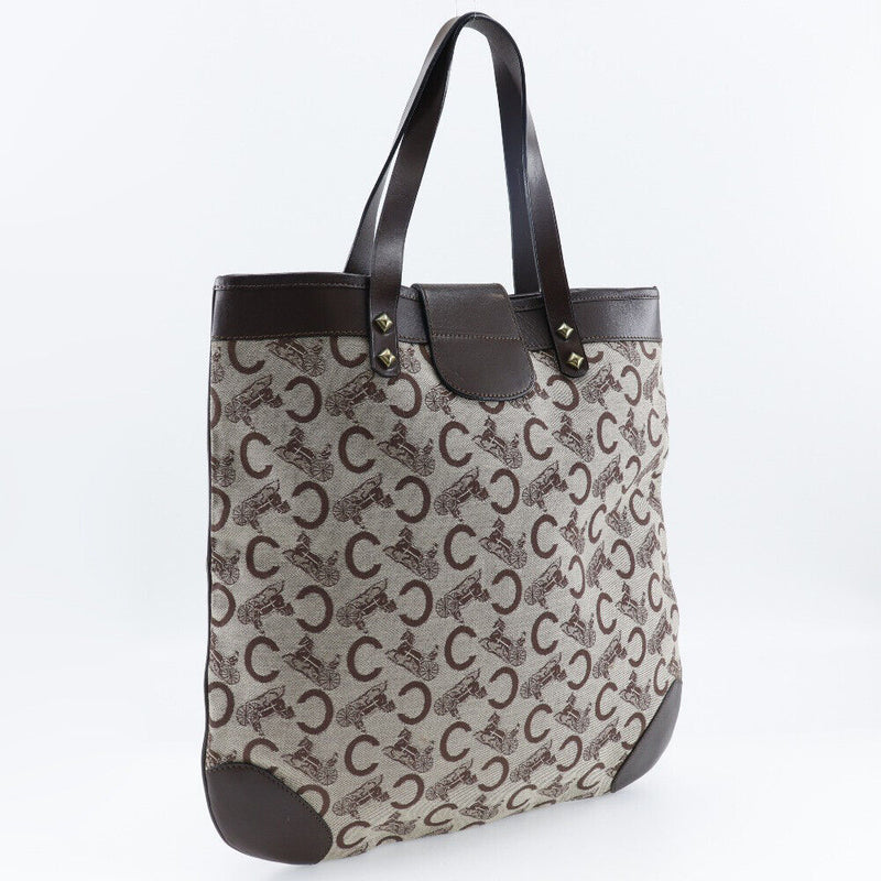 Celine C Macadam Tote Bag Brown Canvas