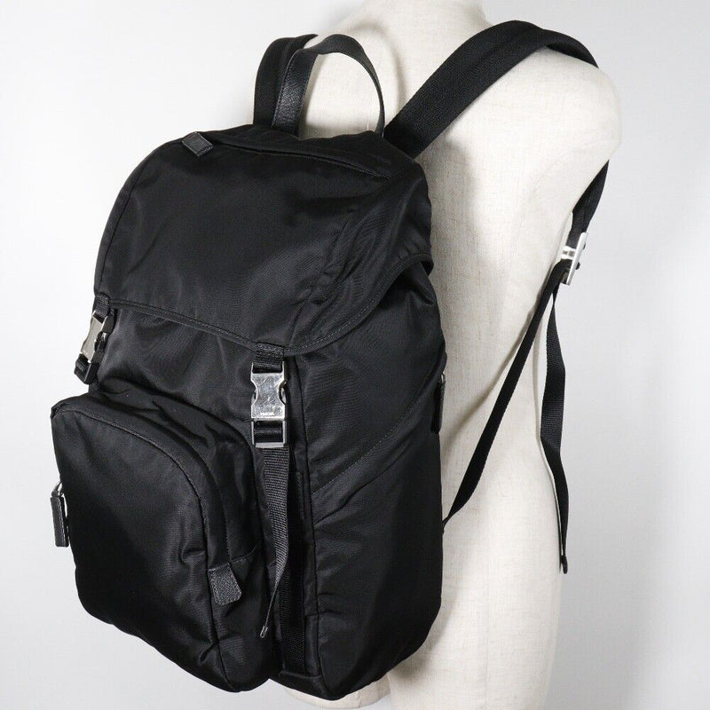 Prada Backpack Daypack Nero Nylon Unisex