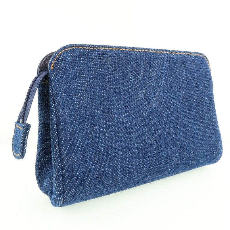 Chanel Cosmetic Porch Pouch Blue Denim