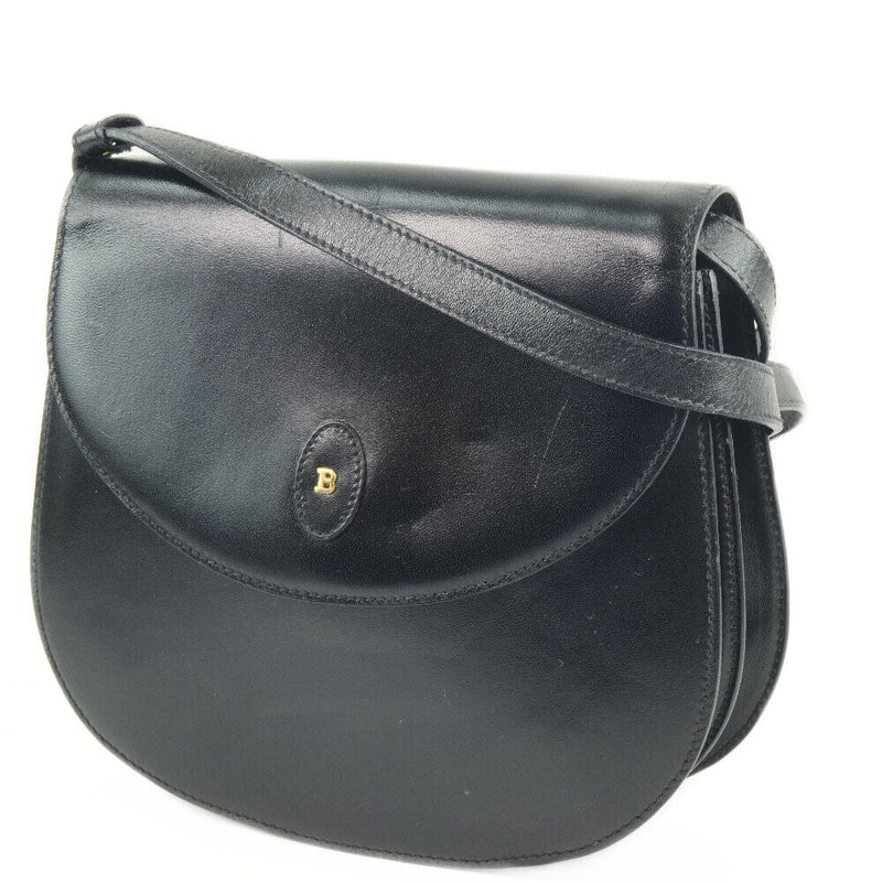 Bally Shoulder Bag Black Calfskin Women