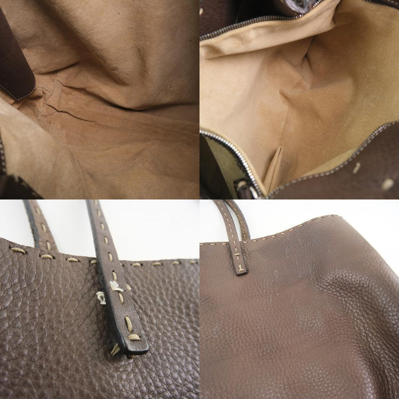 Fendi Celeria Tote Bag Brown Calfskin