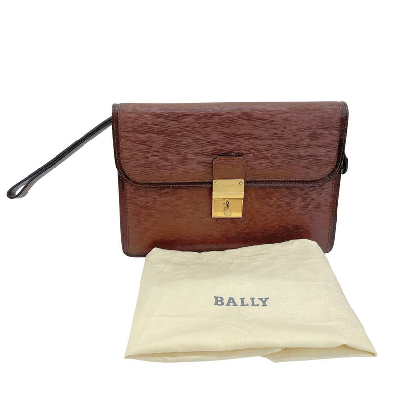 Bally Business Bag Brown Leather Mens