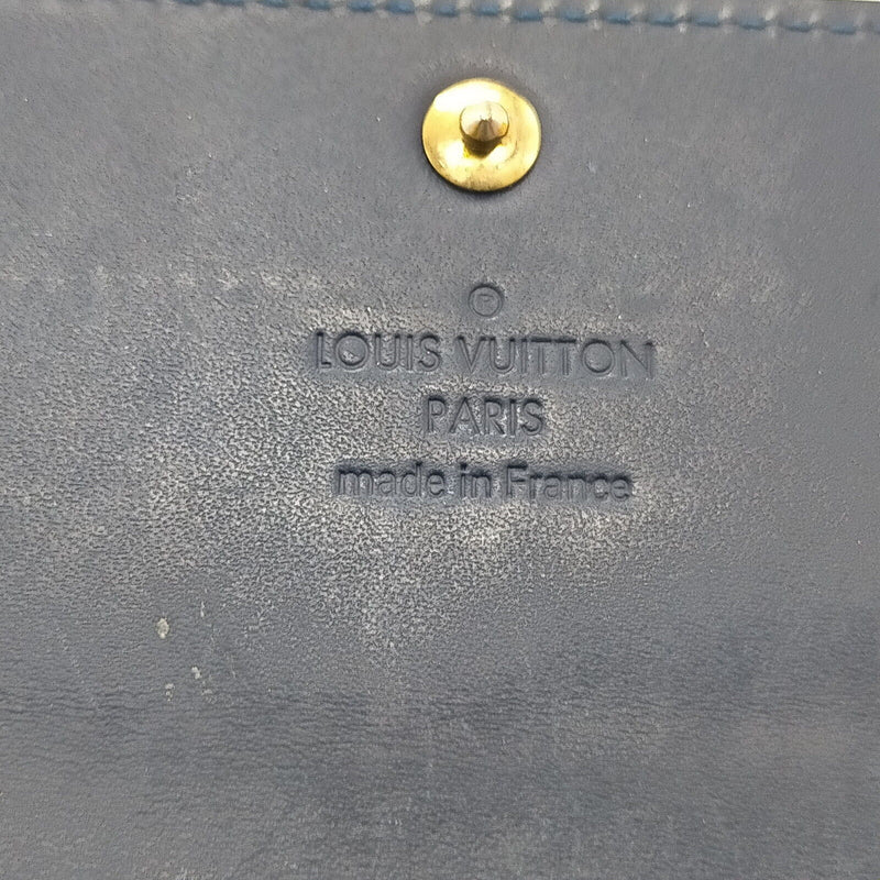 Louis Vuitton Lv Long Wallet Blue Vernis