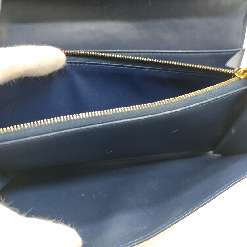 Louis Vuitton Lv Long Wallet Blue Vernis