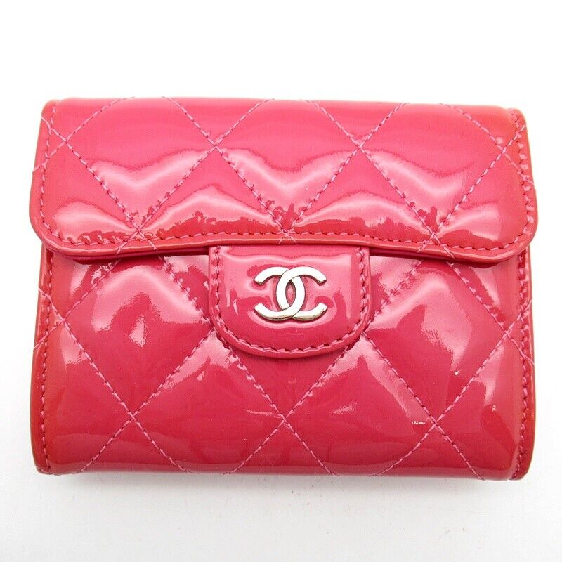 Chanel Matrasse Coin Case Patent Leather